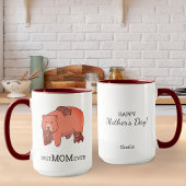 ラブママベアベアリングベビーベアーカブパーソナライズされた マグカップ