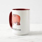 ラブママベアベアリングベビーベアーカブパーソナライズされた マグカップ (正面左)