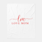 ラブママモダンタイポグラフィ フリースブランケット (正面)