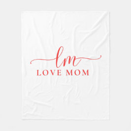 ラブママモダンタイポグラフィ フリースブランケット