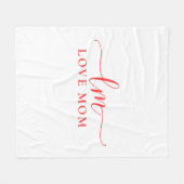 ラブママモダンタイポグラフィ フリースブランケット (正面(横))