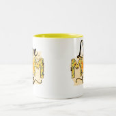 ラブママライフサンフラワーモダン ツートーンマグカップ (中央)