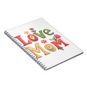 ラブママ文字と花 ノートブック (右側)