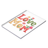 ラブママ文字と花 ノートブック (左側)