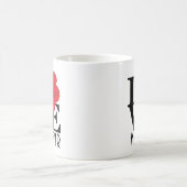 ラブマラバル11oz赤ハイビスカス コーヒーマグカップ (中央)