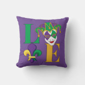 ラブマルディカラフルグラスカーニバルジェスター クッション (正面)