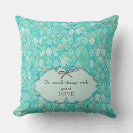 ラブマロコのアクア素晴らし金ゴールドで小さなことをする クッション