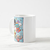 ラブマンおもしろいトカチャイルドボカフレンドリーキュートギフト コーヒーマグカップ (正面左)