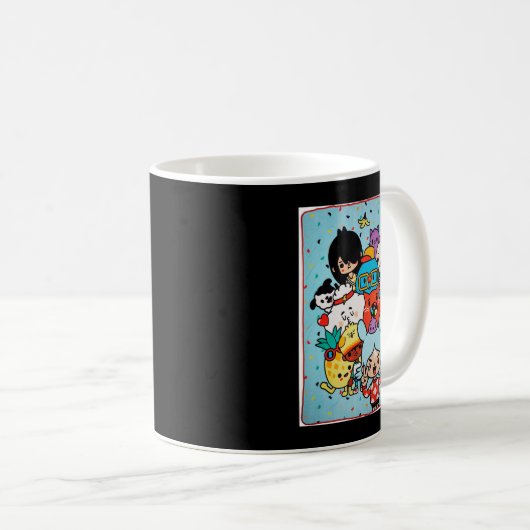 ラブマンおもしろいマンガトカボカアニメかわいいギフト コーヒーマグカップ (正面右)