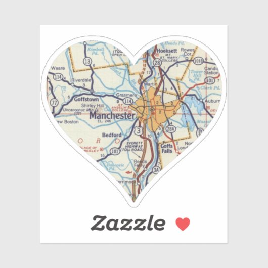 ラブマンチェスターNHヴィンテージマップ シール (シート)
