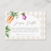 ラブマーケットベビーシャワーおむつラッフルで成長 エンクロージャーカード (正面)