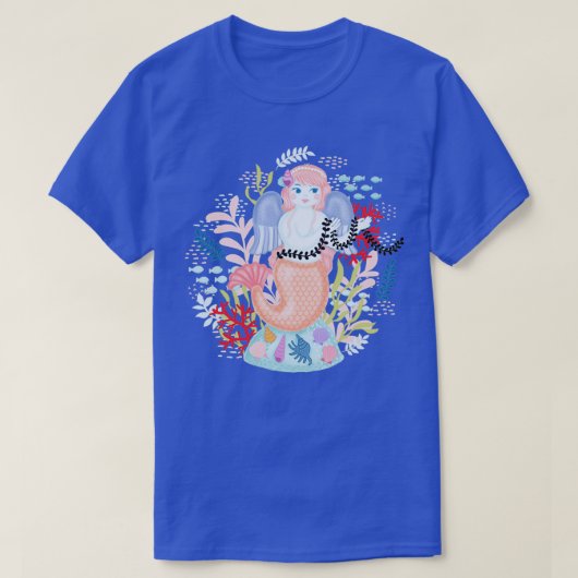 ラブマーメイドイラストレーション Tシャツ (デザイン正面)