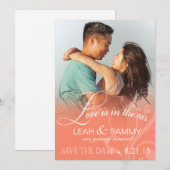 ラブミスト フォト セーブ・ザ・デート | ピンク (正面/裏面)