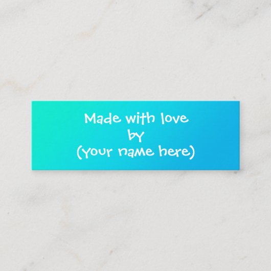 ラブミニビジネスパーソナライズされたカードで作る スキニー名刺 (正面)