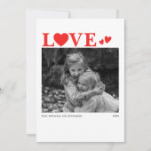 ラブミニマモダンリストレッドバレンタインデーの写真 シーズンカード (正面)