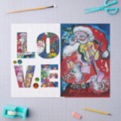 ラブミュージカルクリスマスパーティーサンタクロースヴァイオリン奏者 薄葉紙 (クラフト)