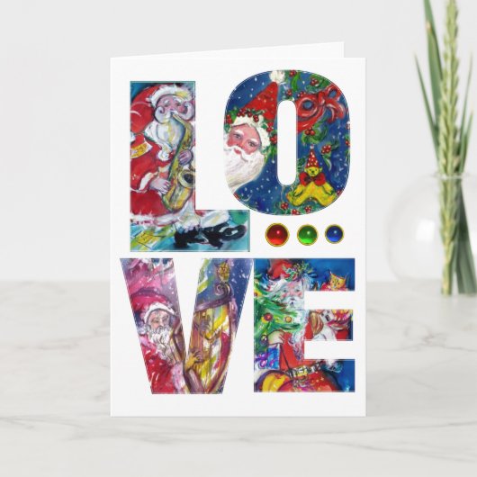 ラブミュージカルクリスマスパーティー/サンタとサックス シーズンカード (正面)