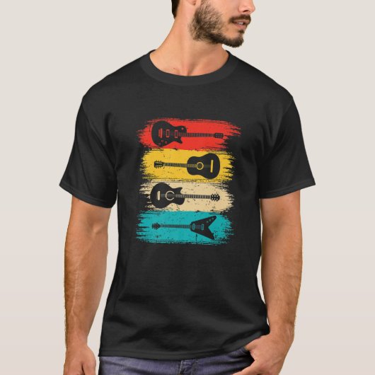 ラブミュージックギターヴィンテージギター愛好家 Tシャツ (正面)