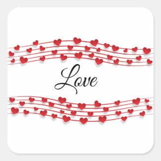 ラブミュージックスクエアステッカー スクエアシール