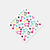 ラブミュージックノートトゥイーン10代のパーティー紙 スタンダードカクテルナプキン (角)
