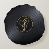 ラブミュージックノートVinyl Record ラウンドクッション (裏面)
