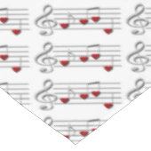 ラブミュージック・ノート銀白色 テーブルクロス (アングル)