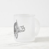 ラブミュー猫好きデザイン#catlover #catlife #cat フロストグラスマグカップ (正面右)