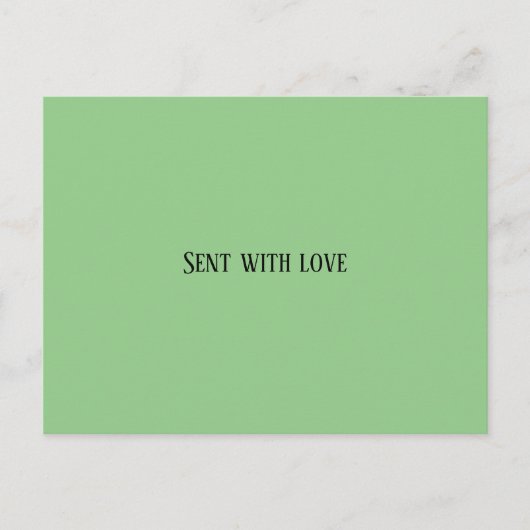 ラブミントグリーン、グリーティングカードと一緒に送信はがき ポストカード (正面)