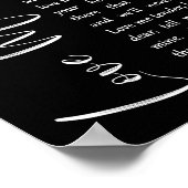 ラブミーテンダーブラックスクリプトソングリリックプリント ポスター (角)