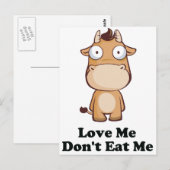 ラブミードントミー食べカウデザイン ポストカード (正面/裏面)
