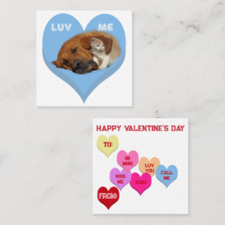ラブミー バレンタインクリッターズ コンバセーション・ハーツ ノートカード
