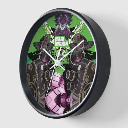 ラブムービー映画カンフーカメラシネマウォールクロック 壁時計 (傾斜)