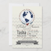 ラブメイクザワールドゴーラウンドブライダルシャワー招待状 招待状 (正面)