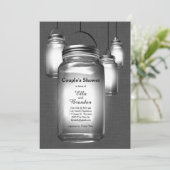 ラブメイソンジャースカップルのシャワー招待状 招待状 (スタンド正面)