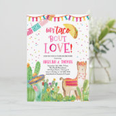 ラブメキシコのフィエスタピンクカップルのシャワー 招待状 (スタンド正面)