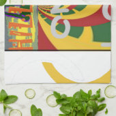 ラブメッセージインラスタカラーズアートプリント キッチンタオル (折り畳み)