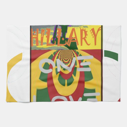 ラブメッセージインラスタカラーズアートプリント キッチンタオル (横)