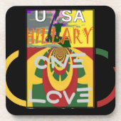 ラブメッセージインラスタカラーズアートプリント コースター (正面)