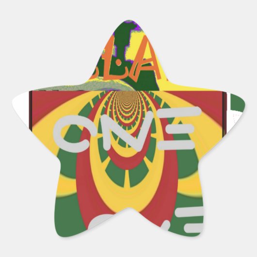 ラブメッセージインラスタカラーズアートプリント 星シール (正面)