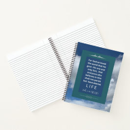 ラブメッセージ – John 3-16 - 8.5 x 11スパイラル ノートブック