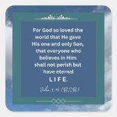 ラブメッセージ – John 3-16 - Squareスタンプ スクエアシール (正面)