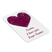 ラブメッセーパーソナライズされたジレースハートマグネット マグネット (右側)