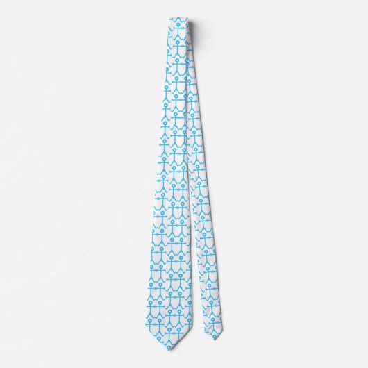 ラブメンアイコンアートブルー ネクタイ (正面)