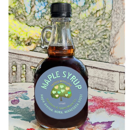 ラブメープルシロップでタップ&ハート ラウンドシール