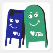 ラブメールボックス:愛してる スクエアシール (正面)