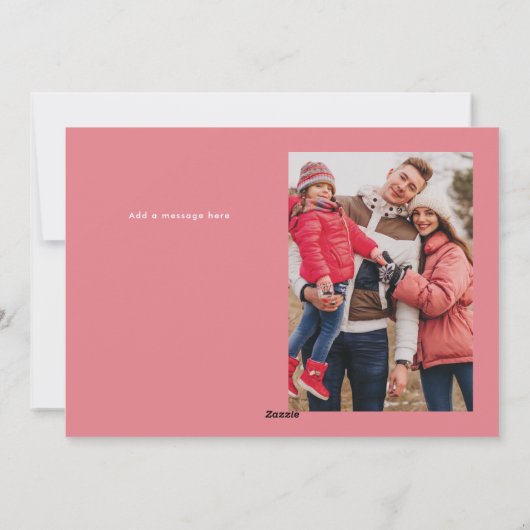 ラブモダンタイポグラフィバレンタインデーの写真 シーズンカード (裏面)