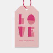 ラブモダンタイポグラフィバレンタインデー ギフトタグ (正面)