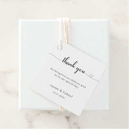 ラブモダンハートエレガント白黒結婚ズ フェイバータグ