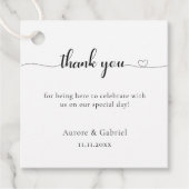 ラブモダンハートエレガント白黒結婚ズ フェイバータグ (正面)