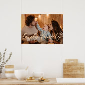 ラブモダンルな家族のパーソナライズされた台本の写真 ポスター (キッチン)